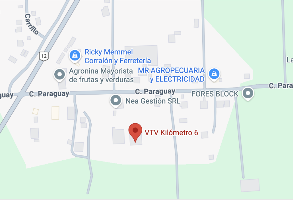 Mapa de ubicación de VTV Kilómetro 6